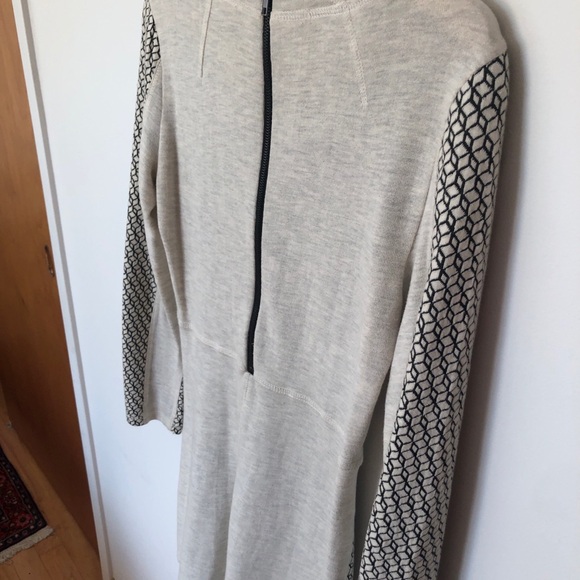 W118 by Walter Baker black and off-white geometric fit and flare dress - Picture 5 of 7